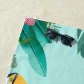 夏の熱帯フローラ ビーチタオル (インサイチュ)