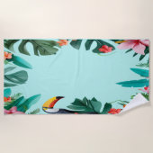 夏の熱帯フローラ ビーチタオル (正面)