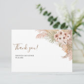 夏の熱帯ボホドライパンプアスグラス サンキューカード (スタンド正面)