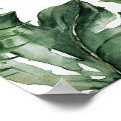 夏の熱帯ポートレートベビーシャワーへようこそ ポスター (角)