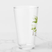 夏の熱帯ヤシの木の島のビーチのクラシック タンブラーグラス (右)