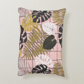 夏の熱帯ヤシ葉の アクセントクッション (裏面(縦))