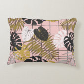 夏の熱帯ヤシ葉の アクセントクッション (裏面)