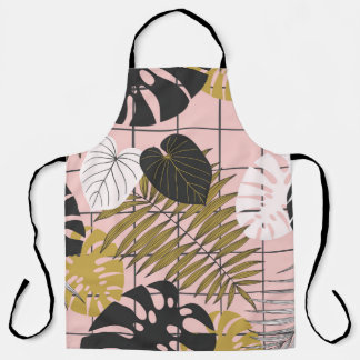 夏の熱帯ヤシ葉の エプロン