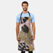 夏の熱帯ヤシ葉の エプロン (着用した状態)