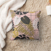 夏の熱帯ヤシ葉の クッション (ブランケット)