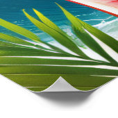 夏の熱帯ルアウ（ハワイ式宴会）ビーチパーティー21st誕生日 ポスター (角)