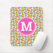 夏の熱帯性パイナップル&スイカモノグラム マウスパッド (マウス)