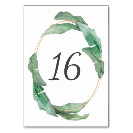 夏の熱帯水色の植物性離れ緑 テーブルナンバー