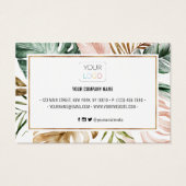 夏の熱帯葉割引クーポンカード (裏面)