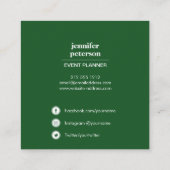 夏の熱帯葉国のモンステラのソーシャルメディアのアイコン スクエア名刺 (裏面)