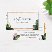 夏の熱帯葉産カスタマイズ品のギフト証明書 (デスク)