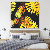 夏の熱帯離れヴィンテージデザイン キャンバスプリント (インサイチュ (寝室))