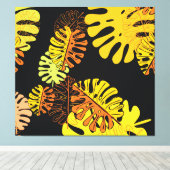 夏の熱帯離れヴィンテージデザイン キャンバスプリント (インサイチュ (ウッドフロア))