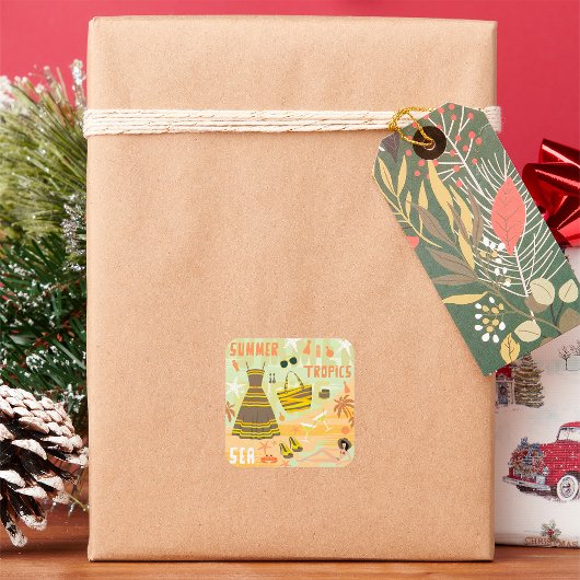 夏の熱帯 スクエアシール