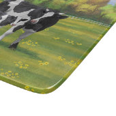 夏の牧草地でホルスタイン牛&かわいい子牛 カッティングボード (角)