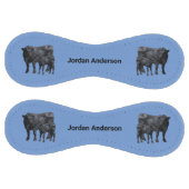 夏の牧草地に黒アンガスカウカワイカフカーフ ソフトボール (パネル)