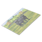 夏の牧草地に黒アンガスカウカワイカフカーフ ノートパッド (アングル)