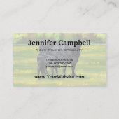 夏の牧草地に黒アンガスカウカワイカフカーフ 名刺 (裏面)