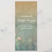 夏の牧草地の素朴なロマンチックな結婚式のプログラム プログラム (正面)