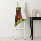 夏の牧草地の茶色のベイクォーターウマ シェルパブランケット (インサイチュ)