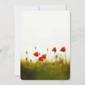 夏の牧草地の野花の結婚式の招待 招待状 (裏面)