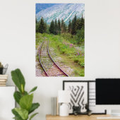 夏の牧草地の鉄道線路 ポスター (ホームオフィス)