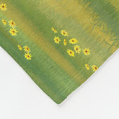 夏の牧草地の黒いアパロオーサの馬 フリースブランケット (角)