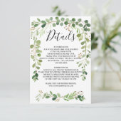 夏の牧草地ガーランドウォーター結婚カラーの詳細 エンクロージャーカード (スタンド正面)