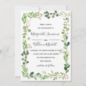 夏の牧草地フレームウォーター色結婚式招待状 セーブザデート (正面)