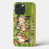 夏の牧草地絵を描でバックスキンのダン馬 Case-Mate iPhoneケース (裏面)