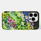 夏の牧草地、野の花 iPhoneケース (裏面横)