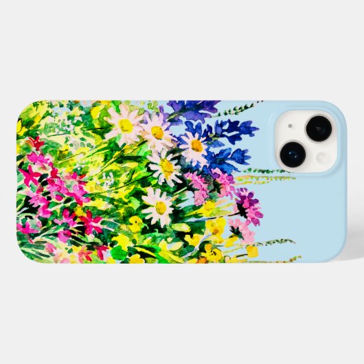 夏の牧草地、野生の花ケースメイトiPhoneケース Case-Mate iPhoneケース (裏面 (横))