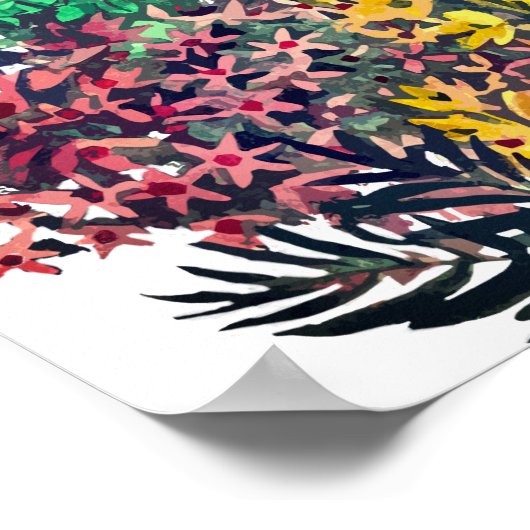 夏の牧草地、野花のポスター ポスター (角)