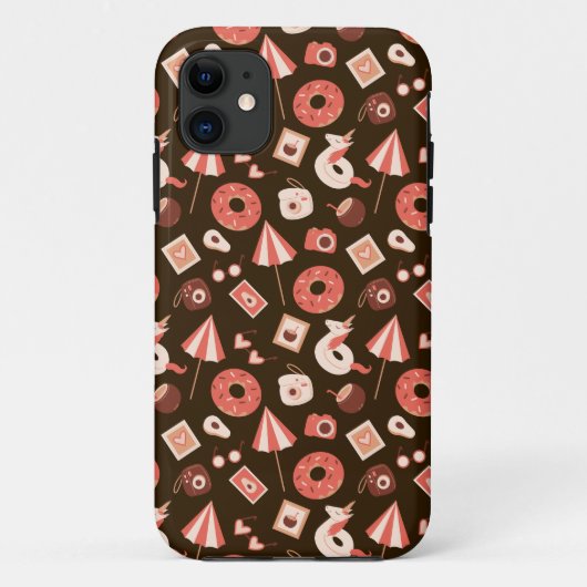 夏の物チョコレートブラウン背景 Case-Mate iPhoneケース (裏面)