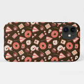 夏の物チョコレートブラウン背景 Case-Mate iPhoneケース (裏面(横))
