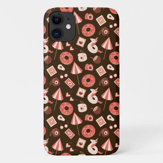 夏の物チョコレートブラウン背景 Case-Mate iPhoneケース (裏面)