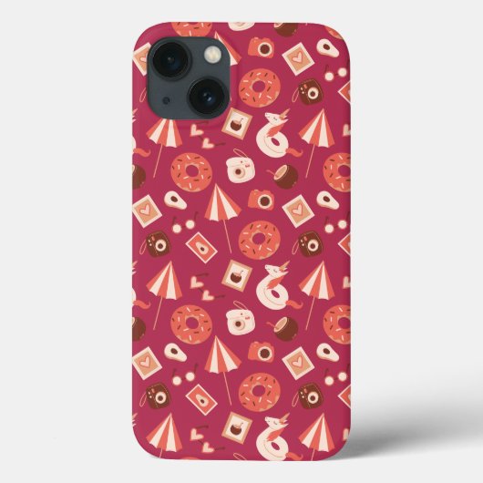 夏の物マルーン背景 Case-Mate iPhoneケース (裏面)