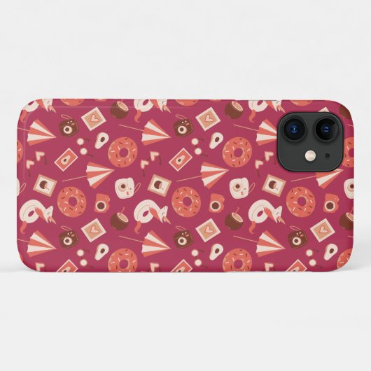 夏の物マルーン背景 Case-Mate iPhoneケース (裏面(横))