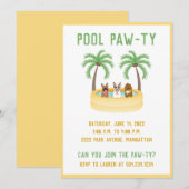 夏の犬たちのプール 招待状 (正面/裏面)