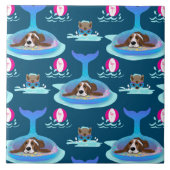 夏の犬の日 タイル (正面)