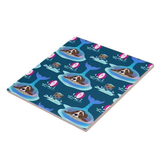 夏の犬の日 タイル (側面)