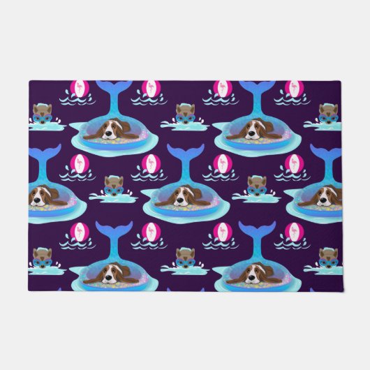夏の犬の日 ドアマット (正面)