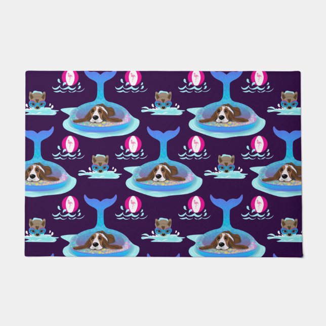 夏の犬の日 ドアマット (正面)