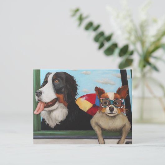 夏の犬の日 ポストカード (スタンド正面)