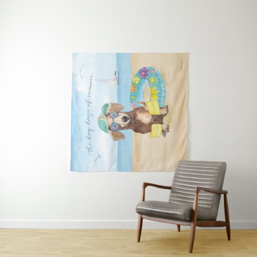 夏の犬日 タペストリー (インサイチュ)