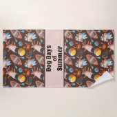 夏の犬日 ビーチタオル (正面)