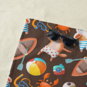 夏の犬日 ビーチタオル (インサイチュ)