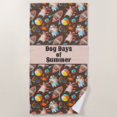 夏の犬日 ビーチタオル (正面)