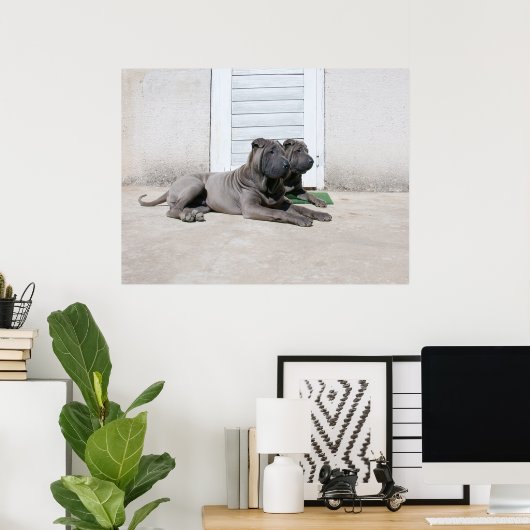 夏の犬日..... ポスター (ホームオフィス)